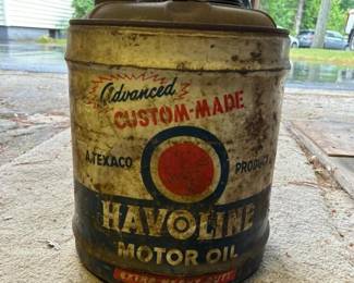 043 vintagehavolinetexaco5gallonmotoro