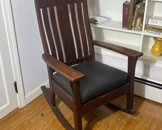 192 missionoakrockingchairwithslattedb