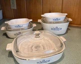 364 vintagecorningwarecornflowerblueset