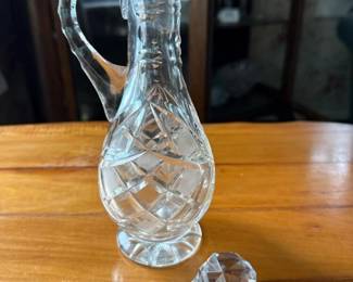 071 cutglasscrystalcruetpitcher