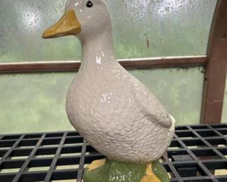 344 largeglazedceramicduckstatue