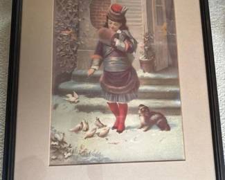 305 16x20framedvintagelithographprint