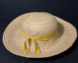 391 naturalwovenstrawsunhatwithyellow