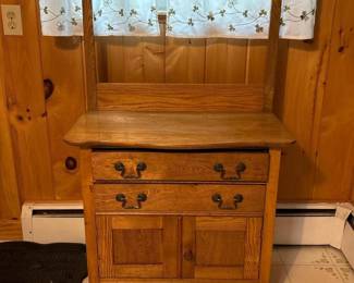 182 vintageoakdrysinkcabinetwashstandw