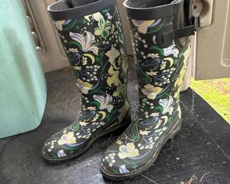 383 capellinewyorkfloralrainbootswomen