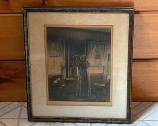 186 125x1475vintageframedcolonialwom