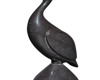 2145 A carved hardstone model of a duck 20th century Unmarked 15" H x 8.25" W x 6.25" D Estimate: $100 - $200