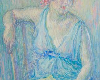 2077 William Malherbe (1884-1951) "Tata," 1914 Oil on canvas Signed and dated lower left: William Malherbe / 1914; titled on a gallery label affixed to the frame's backing board 24 1/8 x 18 1/4in Estimate: $600 - $800