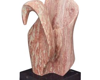 2198 Laura Wambsgans (20th/21st Century) Biomorphic form, 1999 Pink marble on rotating stone plinth Incised signature and date at base: WAMBSGANS '99 © Form: 20.125" H x 12" W x 11.25" D; Overall: 22.24" H x 12.5" W x 11.5" D Estimate: $300 - $500