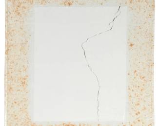 2385 Valerie Snobeck (b. 1980) "Après," 2010-2013 Partially erased mirror, peeled print and burlap on plastic, unpeeled plastic, and brackets Appears unsigned; titled by repute 24 3/4 x 17in (approx.) Estimate: $100 - $200
