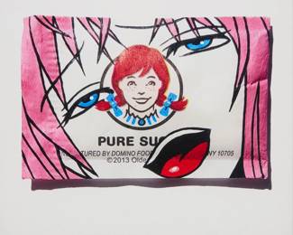 2335 Ben Frost (b. 1975) "Pure Sugar," 2019 Giclée in colors on wove paper Edition: 29/30 Signed and numbered in either pencil or felt tip pen in the lower margin: Ben Frost; titled as part of the image; dated by repute Image: 12 x 12in; Sight: 9.5 x 10.75in Estimate: $300 - $500