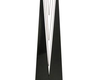 2186 A Postmodern metal pedestal Late 20th century Unmarked 48.25" H x 18.25" W x 14" D Estimate: $200 - $400