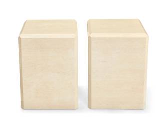 2253 A pair of marble plinths Late 20th century 2 pieces Each: 19.25" H x 14" W x 15" D Estimate: $200 - $400