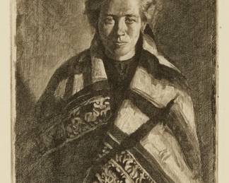 2235 Gerald Leslie Brockhurst (1890-1978) "A Ballynakill Woman," 1926 Etching on paper From the total edition of approximately 107 (in three states) Signed in pencil in the lower margin, at right: GL Brockhurst. Plate: 5 1/2 x 4 1/4in; Sight: 8 1/2 x 7 1/4in Estimate: $200 - $300