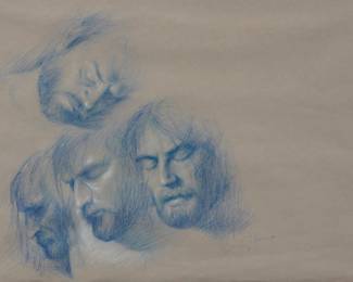 2116 Giovanni Gasparro (b. 1983) Untitled, 2004 Pastel on paper Signed lower right: Gasparro; dated by repute Sight: 13 1/2 x 19 1/4in Estimate: $300 - $500