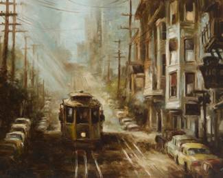 2127 John Kelly (b. 1939) "Morning Car," 1969 Oil on canvas Signed and dated lower right: J Kelly '69; signed again, titled, and numbered "344" on the stretcher 24 x 36in Estimate: $600 - $800