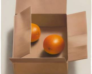 2393 School of William Barnes (20th Century) Still life with oranges Pastel on paper Inscribed with initialed lower right: RP 39 1/8 x 31 3/4in Estimate: $300 - $500