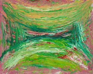 2157 Francois Marie Lucet (b. 1946) "Mon Jardin," 1996 Oil on canvas Signed and dated, verso: Francois Lucet / 1996; titled by repute 24 x 30in Estimate: $300 - $500