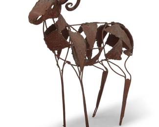 2276 A wrought iron ram 20th/21st century Unmarked 20" H x 16" W x 5" D Estimate: $200 - $300