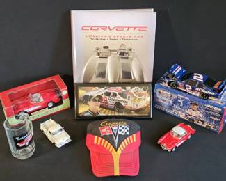 Ultimate Car Enthusiast Collector Lot  Corvette Diecast Models, NASCAR Memorabilia,  More