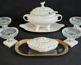 Vintage Loucarte Tureen, Crystal,  Fine Serving Ware Collection