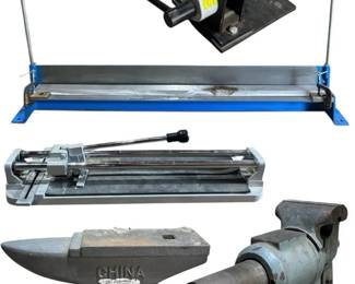 Heavy Duty Vises, Vevor Sheet Metal Fabricators, Anvil, and Tile Cutter