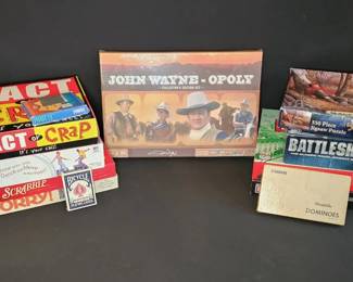 Instant Game Night Ultimate Family Board Game Lot featuring John WayneOpoly, Battleship, And More