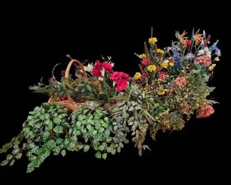Huge Lot of Premium Artificial Floral Arrangements, Faux Greenery, Wreath  Baskets