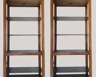 Elegant Pair of MCM Display Cabinets