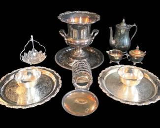 Elegant Collection of Vintage SilverPlated Entertaining and Serving Pieces