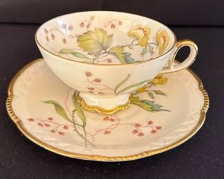 Mitterteich Bavaria Footed Tea Cup & Saucer Set *