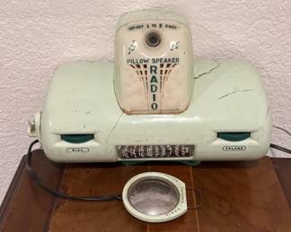 ??Working?? Vintage Mint Green PILLOW SPEAKER Radio