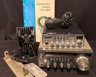 HAM Radios By YAESU FT-707 & Radio Shack TRC-446 * YAESU Dynamic MIC, Mounting Hardware & More