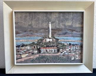 Beautiful City Scape Painting * San FranciscoCoit Tower *