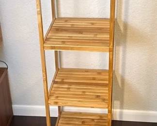 Great Wooden 57” Storage Shelf & Sturdy 12” Stool