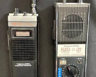 2 Realistic Citizens Band Receivers * Original Covers * Not Tested *