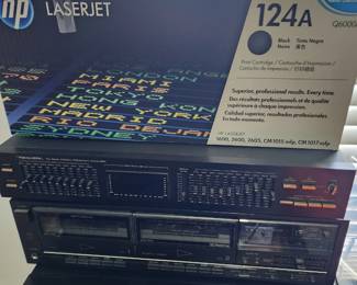 Realistic ten band stereo frequency, Optimus SCT-85 Dual cassette deck, Optimus STA-2160 Digital am/fm stereo receiver