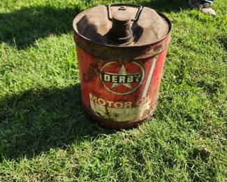 Antique Derby Gas can