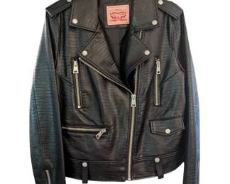 Black Levis Faux Leather Motorcycle Jacket