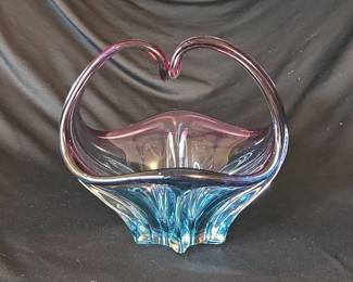 Vintage Murano Sommerso Art Glass Bowl