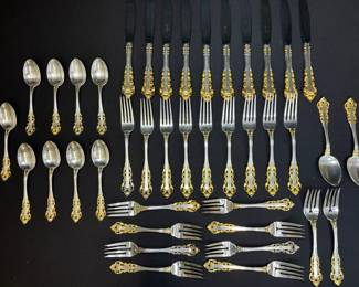 Amazing 40 Pc Gorham Medici Sterling Silver Flatware Set