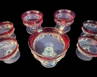 a7 Tiffin Kings Crown Thumbprint Sherbets