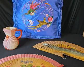 Vintage Chinese Silk Cushion Cover And Like Items