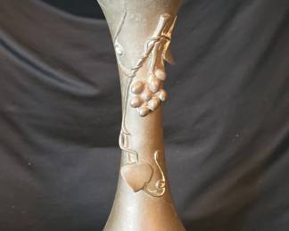 Bronze Vase With Japanese Inscription