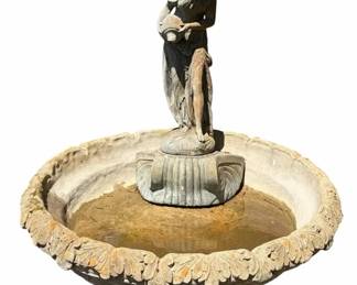 004 Cast Stone Rebecca Statue Fountain