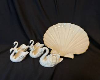 Vintage Lenox Ivory Porcelain Sixpiece Nautical  Bridal Commemorative collection