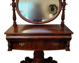 Vintage Vanity With Mirror Dresser Table