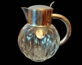 Vintage Silver Plated Crystal Pitcher