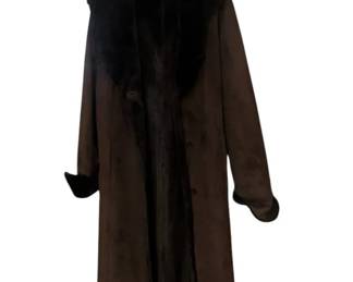 Brown Calvin Klein Faux Fur Coat