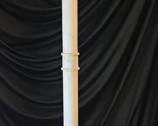 Vintage White Marble Pedestal Column